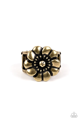 Floral Farmstead - Brass Paparazzi Ring (P24)