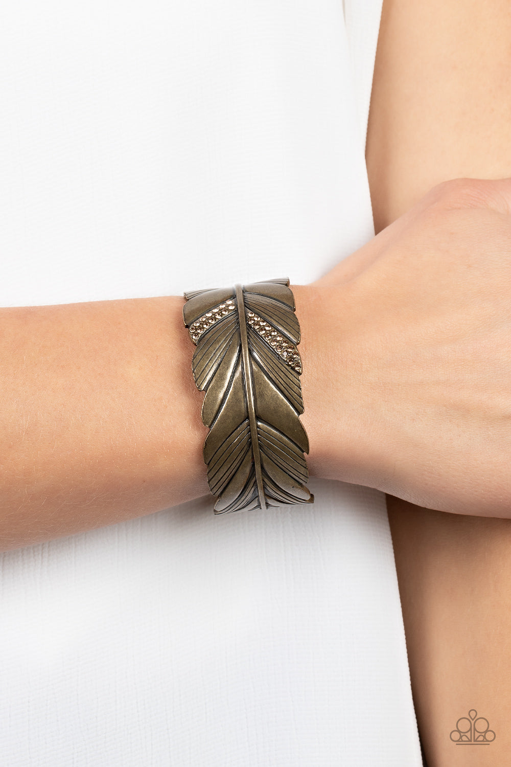 Party FOWL - Brass Paparazzi Bracelet (PZ-1318)