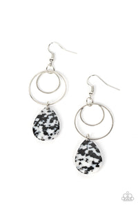 Terrazzo Tempo - Black Paparazzi Earring (#3201)