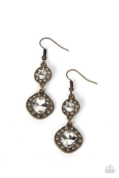 Modern Motives - Brass Paparazzi Earring (#5474)