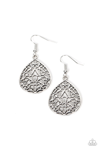 Valley Estate - Silver Paparazzi Earring (#4719)