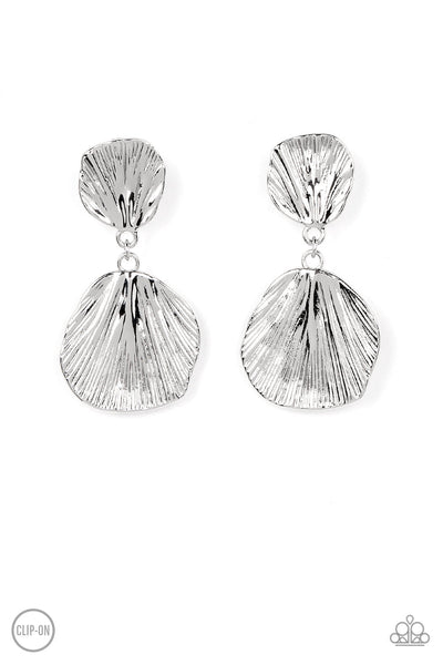 Metro Mermaid - Silver Paparazzi Earring (#5453)