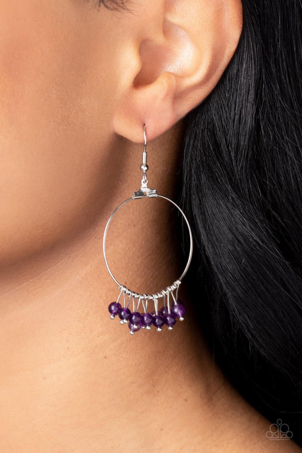 Free Your Soul - Purple Paparazzi Earring (PZ-5431)