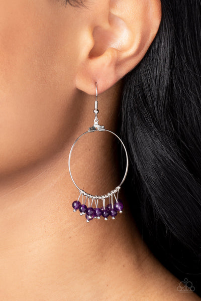 Free Your Soul - Purple Paparazzi Earring (#5431)