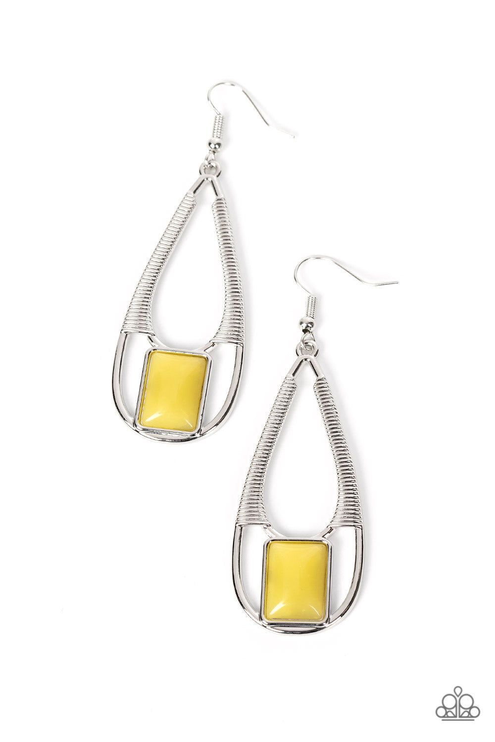 Adventure Story - Yellow Paparazzi Earring (#4690)