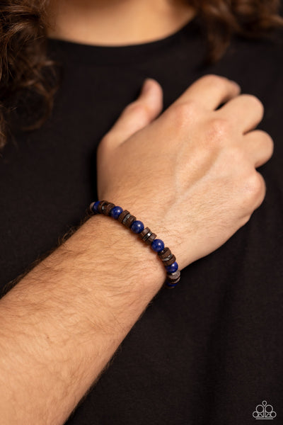 Earthy Empath - Blue Paparazzi Bracelet (#5598)