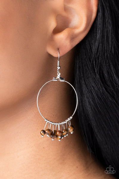 Free Your Soul - Brown Paparazzi Earring (#5382)