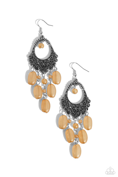 Botanical Escape - Brown Paparazzi Earring (#5536)