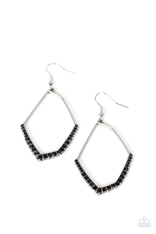 Bent on Success - Black Paparazzi Earring (#4444)