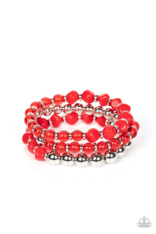 Summer Sabbatical - Red Paparazzi Bracelet (#2625)