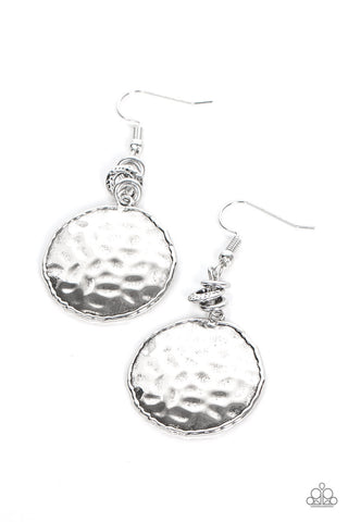 Prehistoric Perfection - Silver Paparazzi Earring