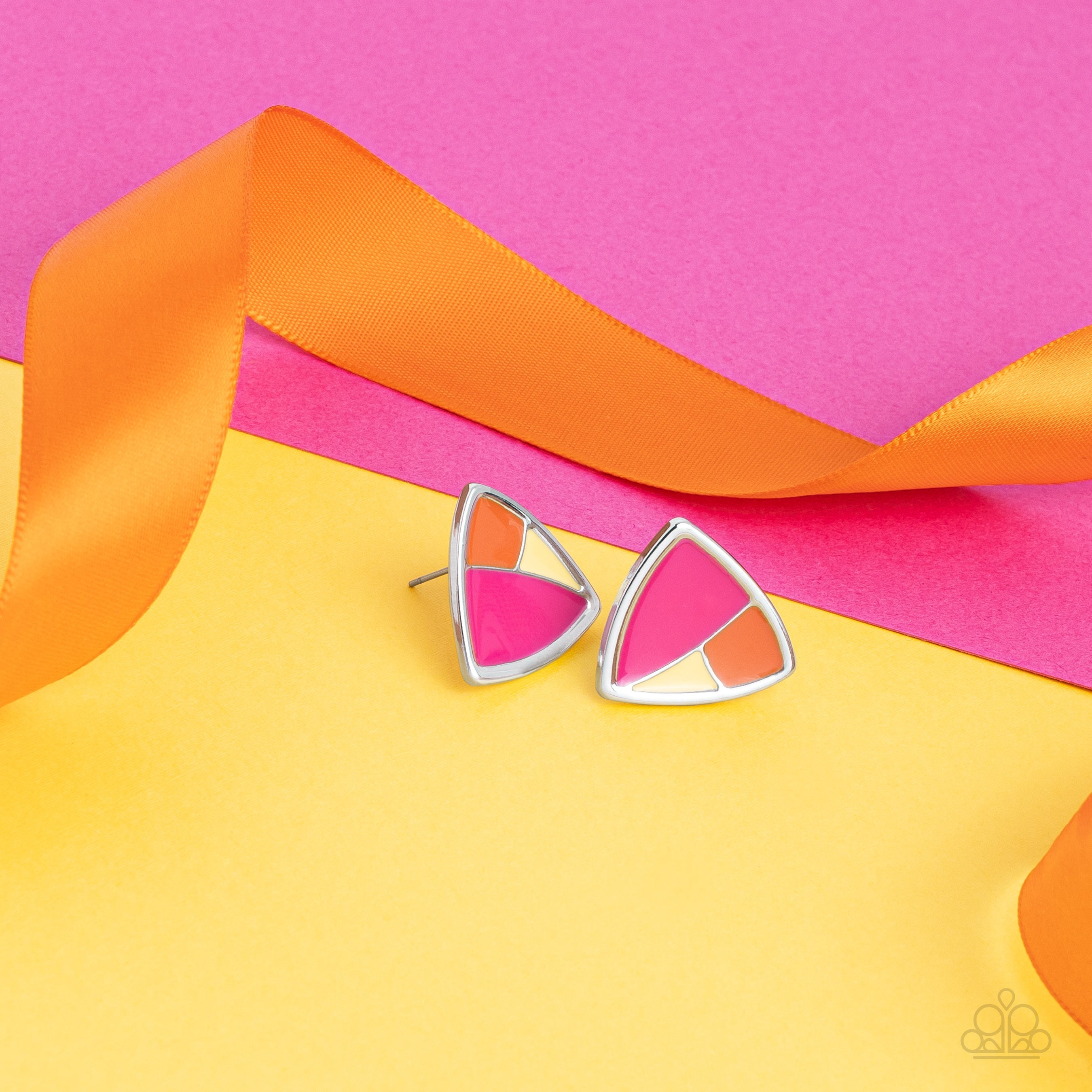 Kaleidoscopic Collision - Multi Paparazzi Earring (PZ-2946)