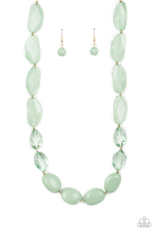 Private Paradise - Green Paparazzi Necklace (#3699)