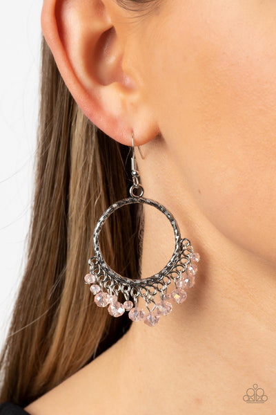 As if by Magic - Pink Paparazzi Earring (360)