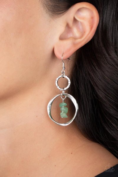 Good-Natured Spirit - Green Paparazzi Earring (#2193)