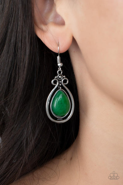 Mountain Mantra - Green Paparazzi Earring (5010)