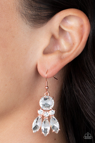 To have and to SPARKLE - Copper Paparazzi Earring (#396)