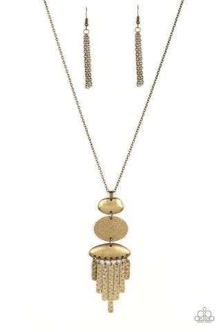 After the ARTIFACT - Brass Paparazzi Necklace (2486)