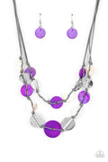 Barefoot Beaches - Purple Paparazzi Necklace (PZ-3208)