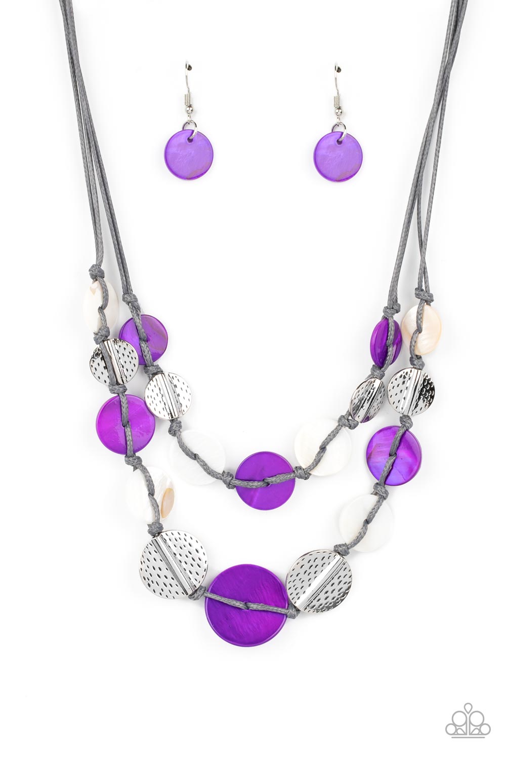 Barefoot Beaches - Purple Paparazzi Necklace (PZ-3208)