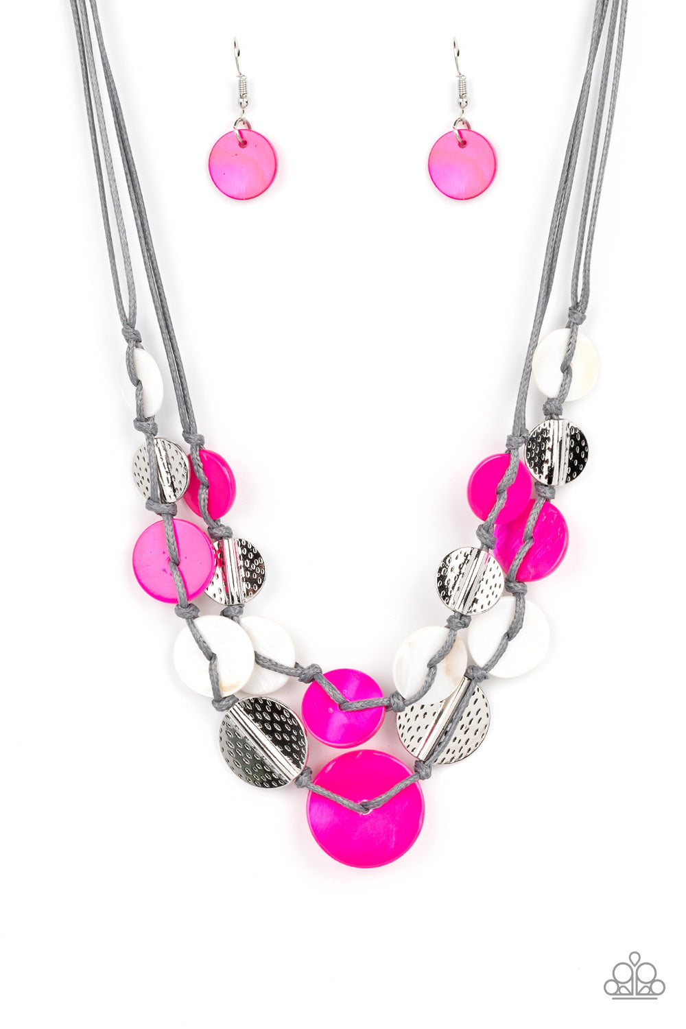 Barefoot Beaches - Pink Paparazzi Necklace (#3919)