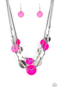 Barefoot Beaches - Pink Paparazzi Necklace (#3919)