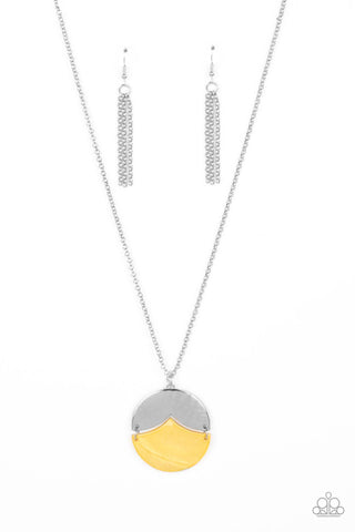 Seaside Sabbatical - Yellow Paparazzi Necklace (#2376)