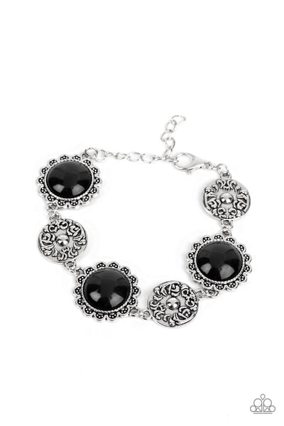 Positively Poppy - Black Paparazzi Bracelet (#5479)