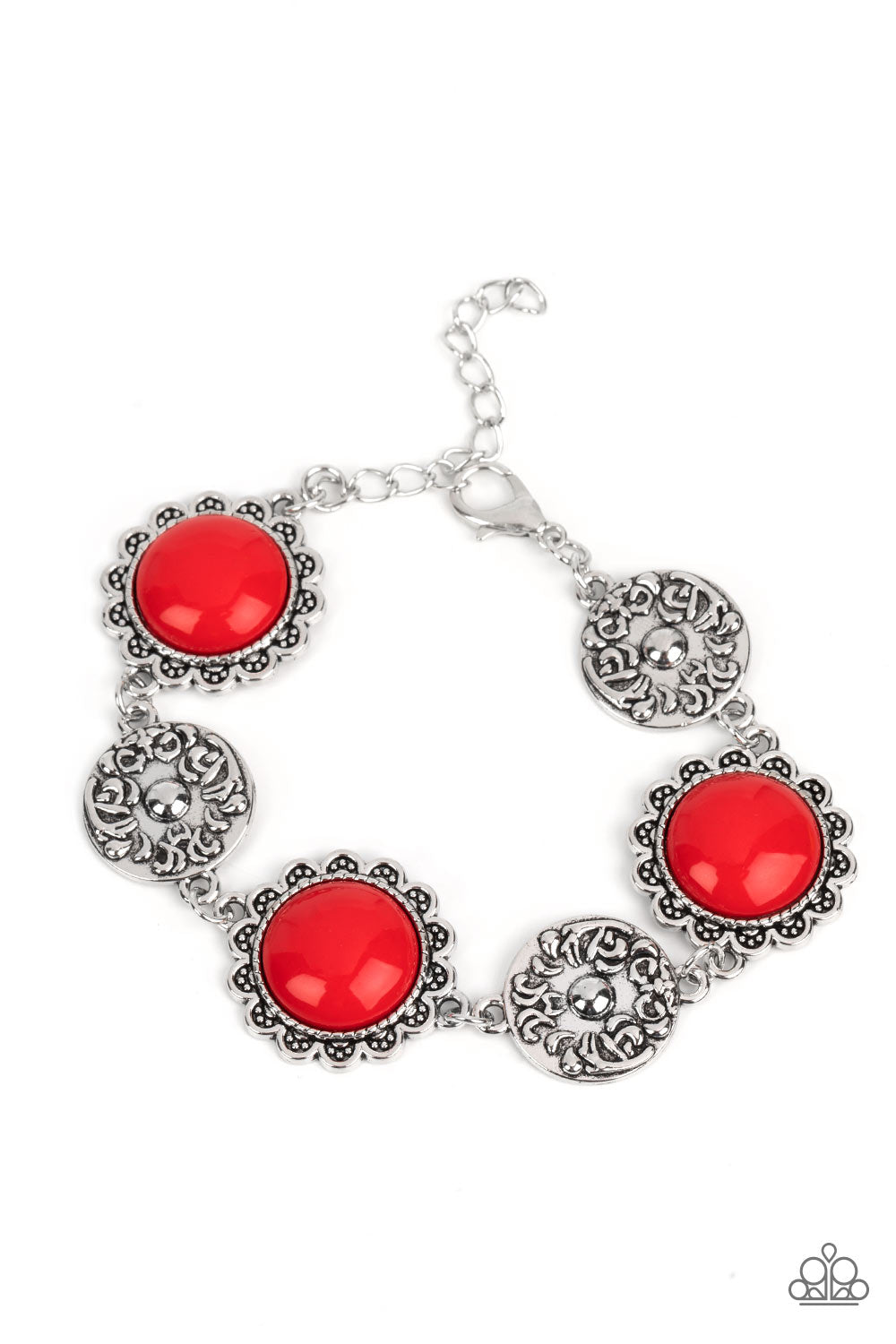 Positively Poppy - Red Paparazzi Bracelet (2289)