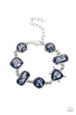 Speckled Shimmer - Blue Paparazzi Bracelet (#1729)