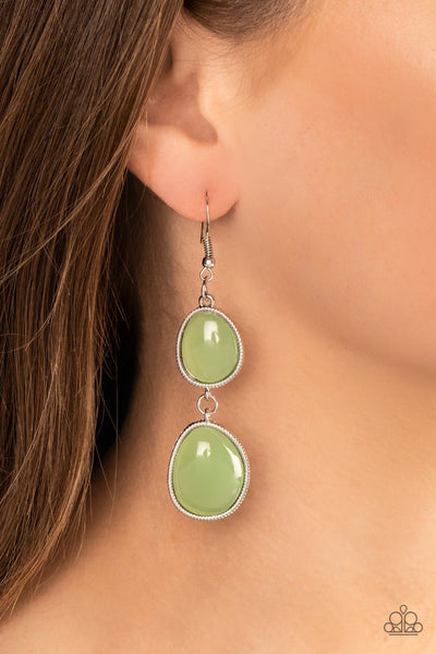 Mediterranean Myth - Green Paparazzi Earring