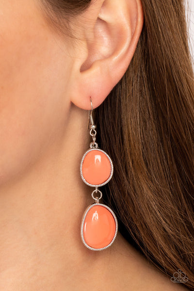 Mediterranean Myth - Orange Paparazzi Earring