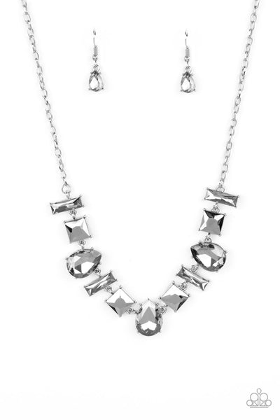 Interstellar Ice - Silver Paparazzi Necklace (#3805)