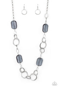 Stained Glass Glamour - Silver Necklace (#4340)