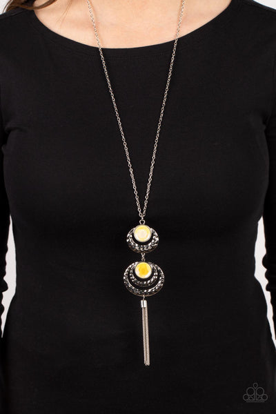 Limitless Luster - Yellow Paparazzi Necklace (#3301)