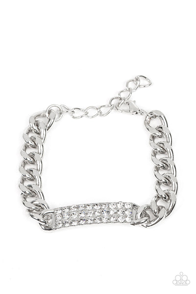 Icy Impact - White Paparazzi Bracelet