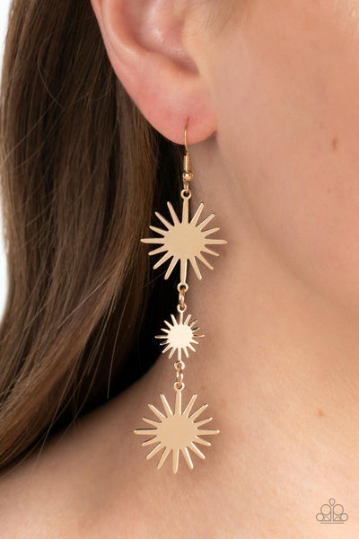 Solar Soul - Gold Paparazzi Earring