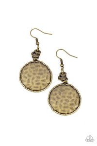 Prehistoric Perfection - Brass  Paparazzi Earring (#1139)