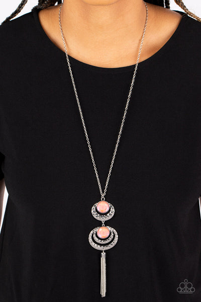 Limitless Luster - Orange Paparazzi Necklace (#3808)