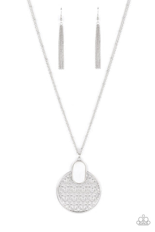 South Beach Beauty - White Paparazzi Necklace (#5324)