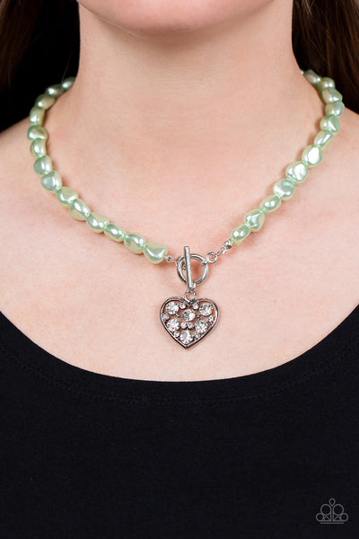 Color Me Smitten - Green Paparazzi Necklace (#5187)