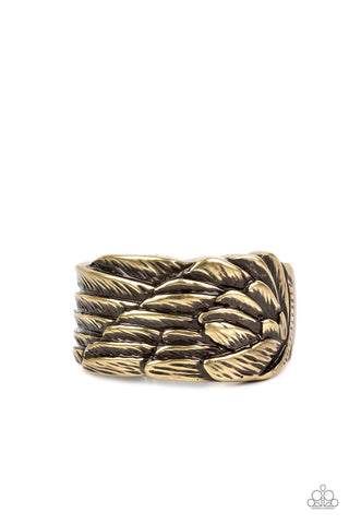 Fossil Fuel - Brass Paparazzi Ring (R425)