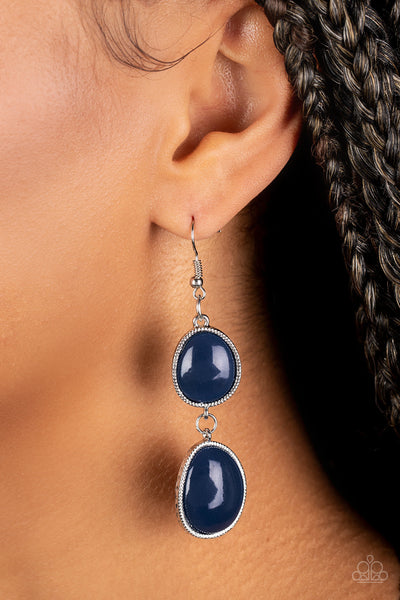 Mediterranean Myth - Blue Paparazzi Earring (#5504)