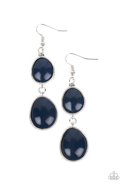 Mediterranean Myth - Blue Paparazzi Earring (#5504)