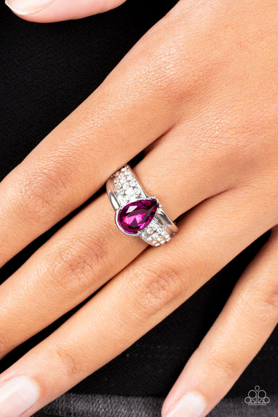 Dive into Oblivion - Pink Paparazzi Ring (R164)