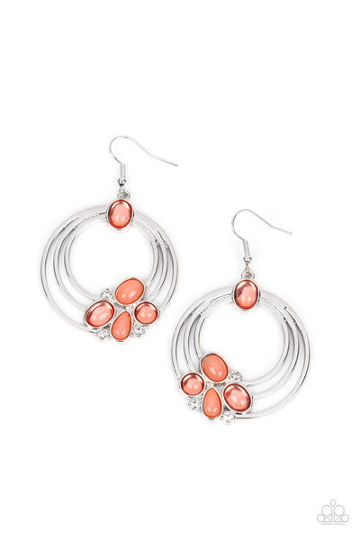 Dreamy Dewdrops - Orange Paparazzi Earring (#3674)