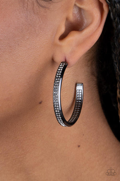 Flash Freeze - Black Paparazzi Earring (#2219)