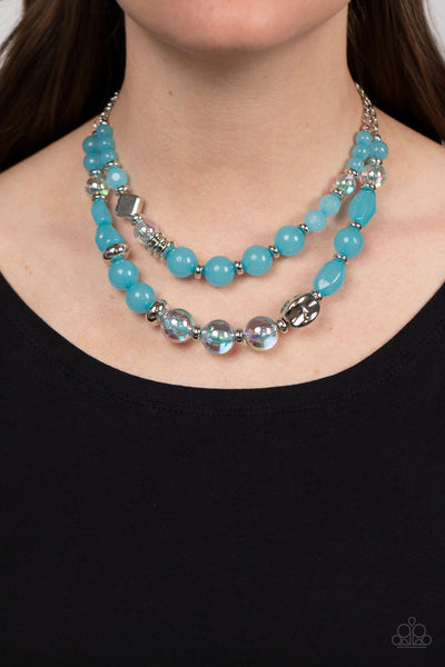 Mere Magic - Blue Paparazzi Necklace (PZ-1666)