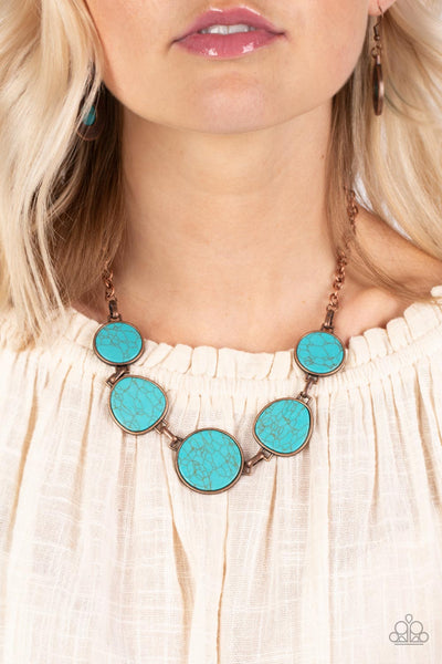 Santa Fe Flats - Copper Paparazzi Necklace (#2513)