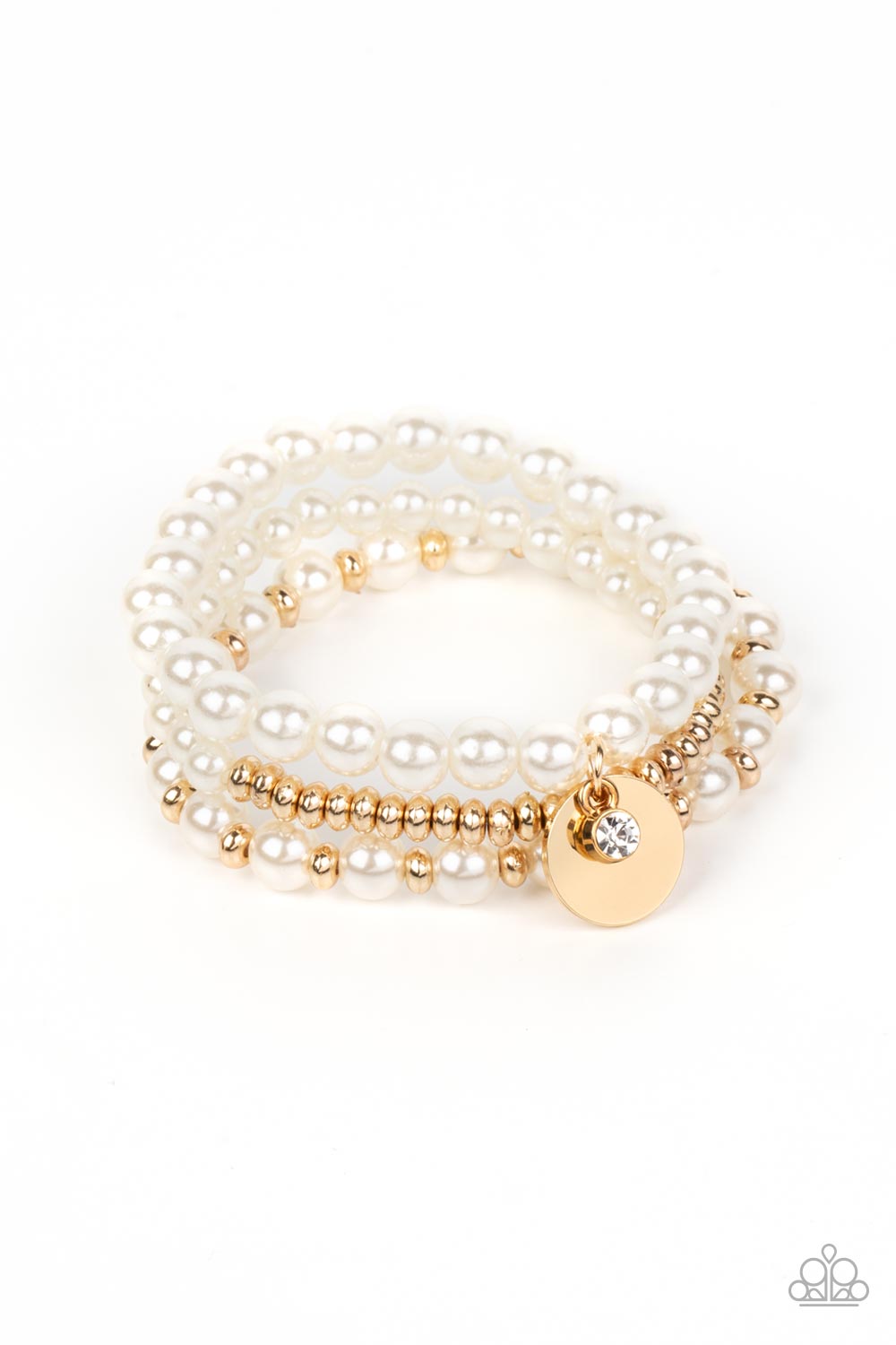 Pearly Professional - Gold Paparazzi Bracelet (3595)